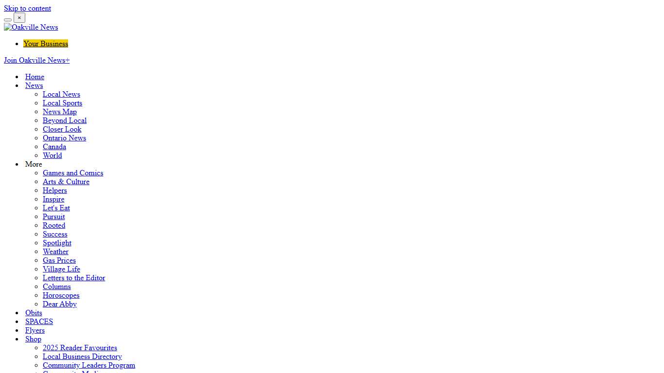 Page Not Found - Oakville News