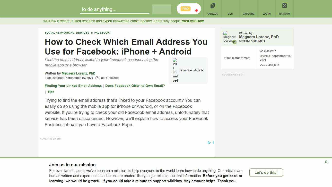 Find the Email Address for Your Facebook Account: Mobile App
